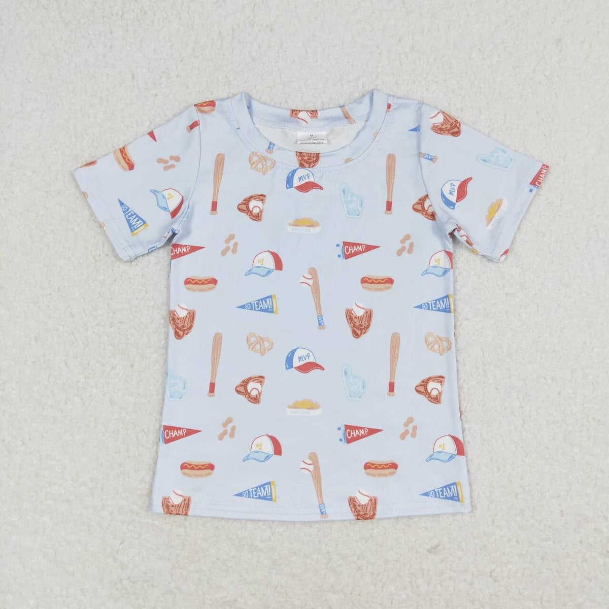 BT0665 play baseball hot dog short sleeve boys Summer top