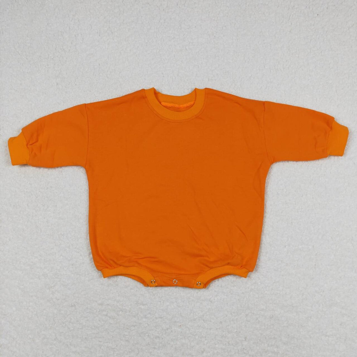 LR0927 bright orange cotton long sleeve girls romper