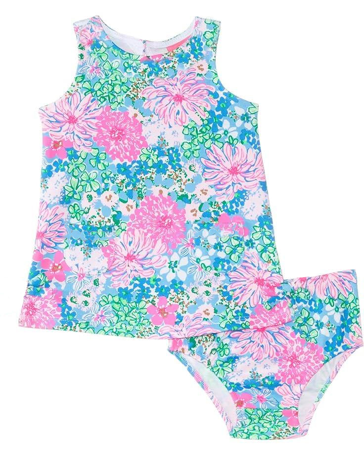 preorder GBO0359 pink flowers green flowers bright print sleeveless girls bummeis set