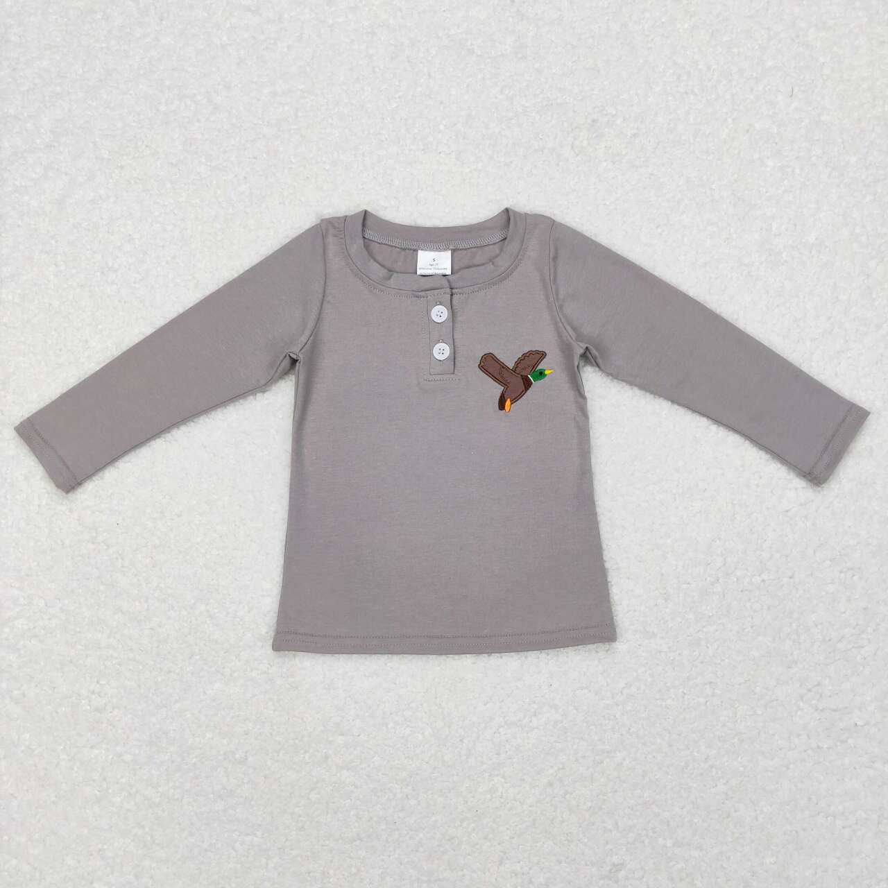 GT0353 Hunt wild duck grey long sleeve girls top