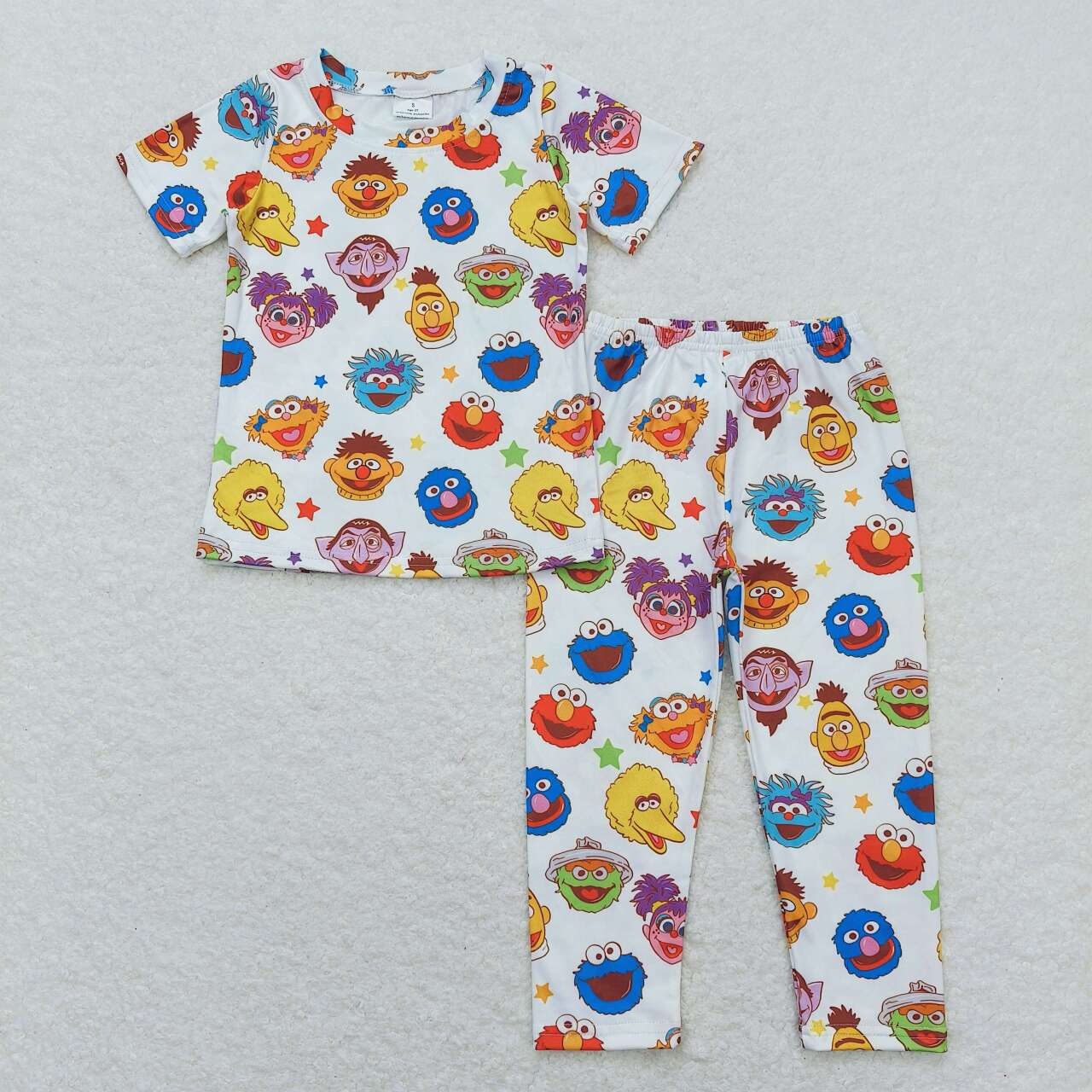 BSPO0332 Cartoon animal street short sleeve pants boys pajamas