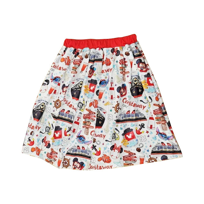 preorder GLK0020 Cartoon boat fish girls skirt