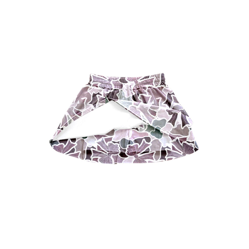 preorder GLK0058 Hunting Pink Camo Bows Girls Skirt With Shorts