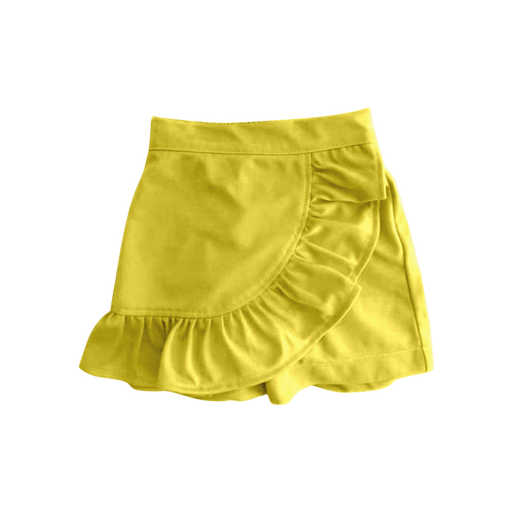 preorder GLK0063 yellow ruffles girls skirt