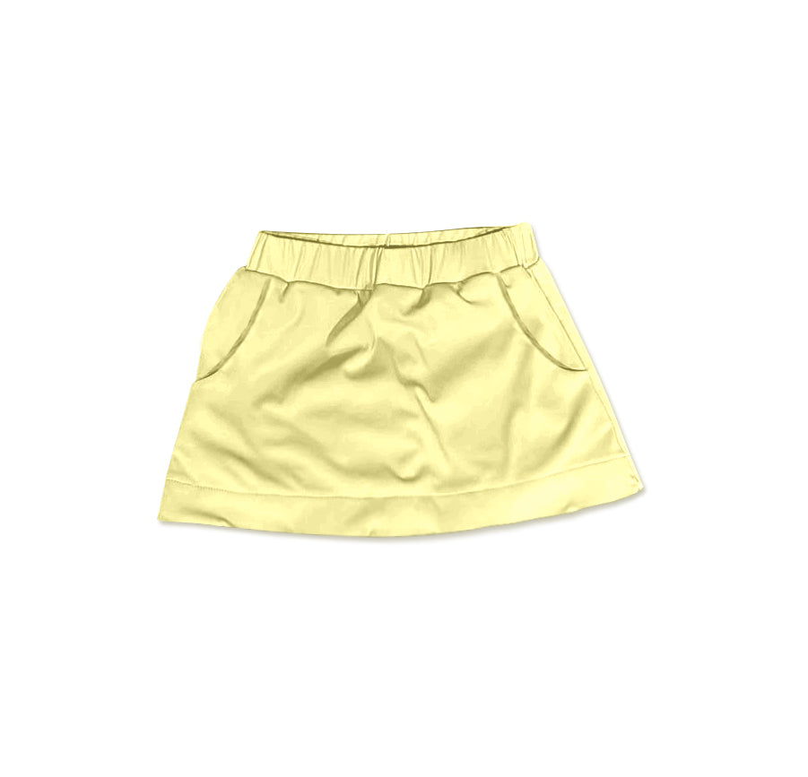 preorder GLK0068 yellow skirt with shorts girls shorts
