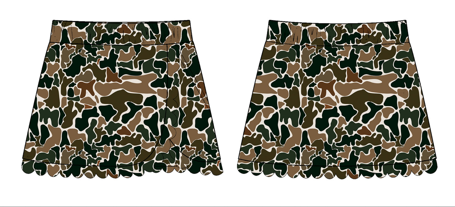 preorder GLK0175 hunting camo skorts girls skirt