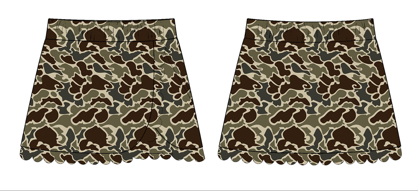 preorder GLK0178 hunting camo skorts girls skirt