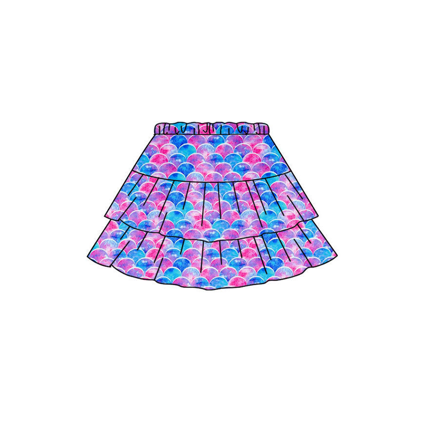 preorder GLK0190 Mermaid Skorts Girls Skrits