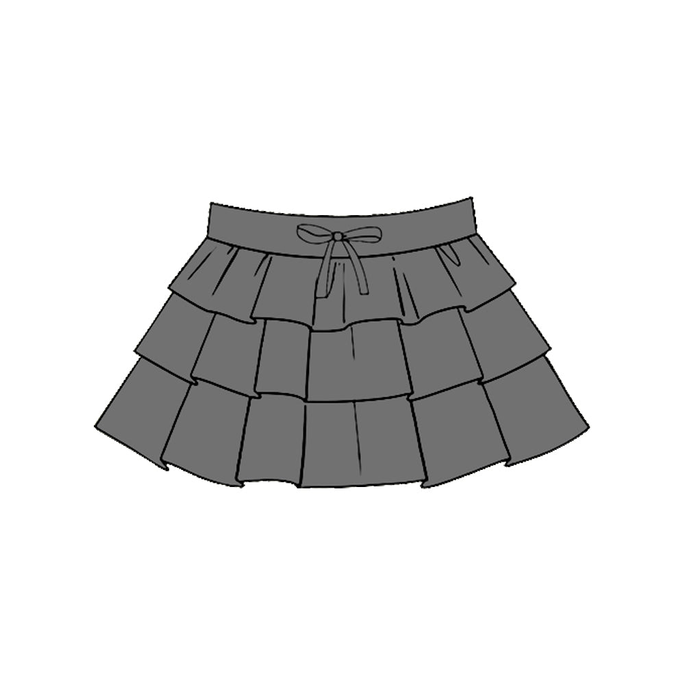 preorder GLK0202 Yoga Grey Ruffles Skorts Girls Skirts