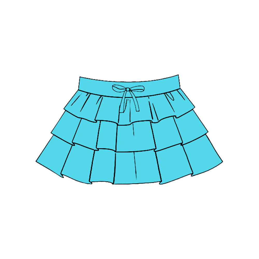 preorder GLK0203 Yoga Blue Ruffles Skorts Girls Skirts