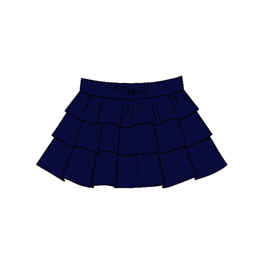 preorder GLK0206 Yoga Navy Blue Ruffles Skorts Girls Skirts