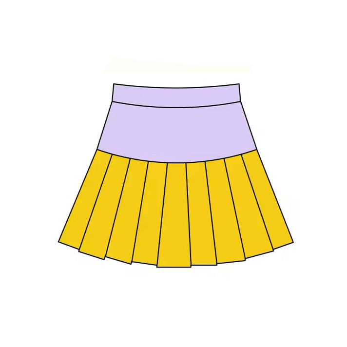 preorder GLK0210 Yoga Purple Yellow Skorts Girls Skirts
