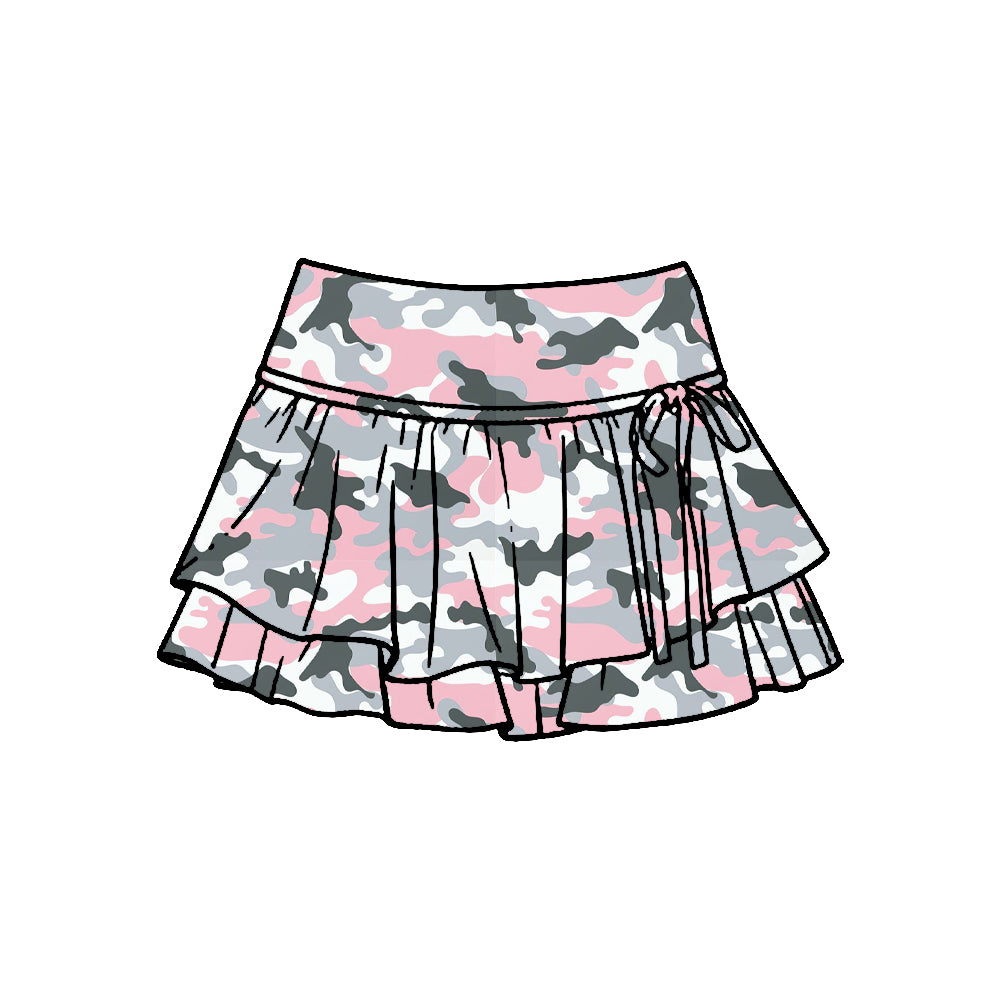 preorder GLK0250 Yoga Pink Camo Skorts Girls Skirts