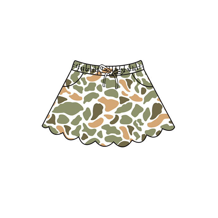 preorder GLK0302 Scallop Hunting Camo Skorts Girls Skirt