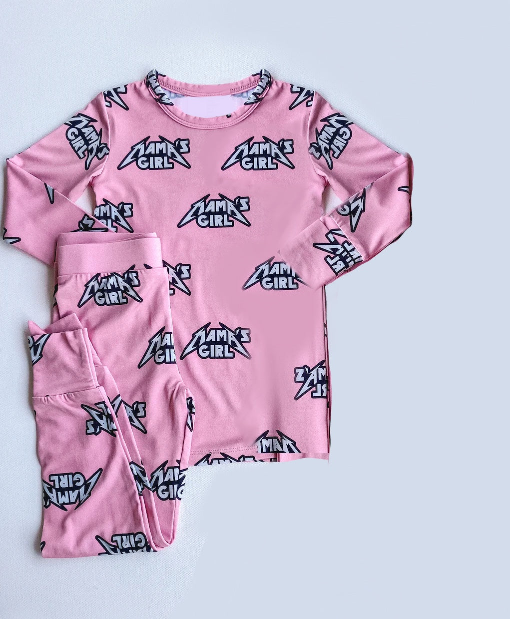 preorder GLP1788 mama's girl hot pink long sleeve pants girls pajamas