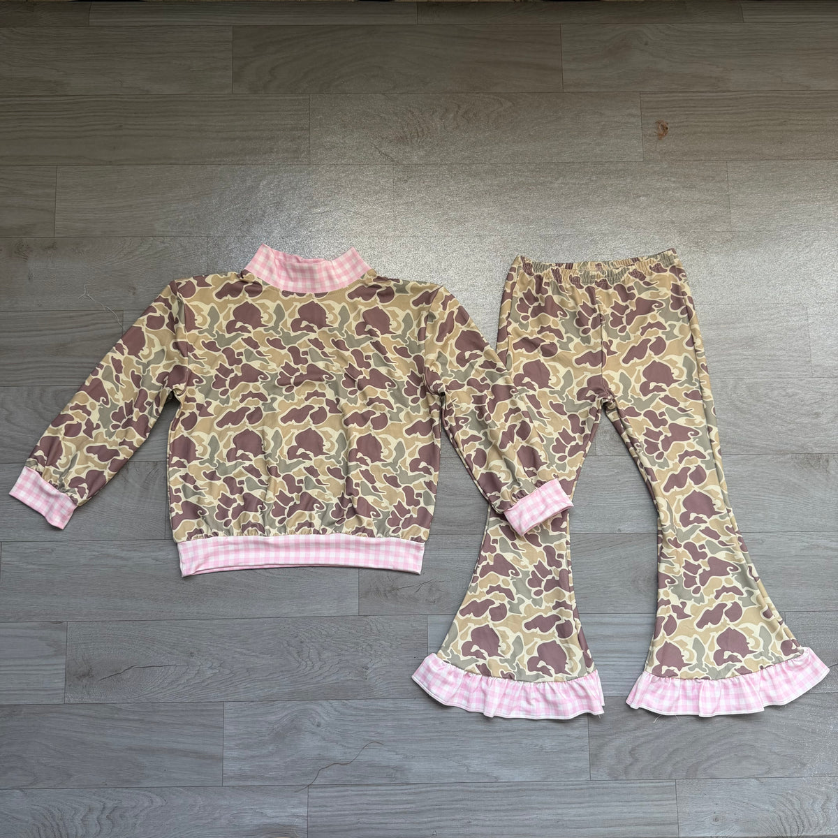 preorder Samples GLP3735 Camo Long Sleeve Pants Girls Set