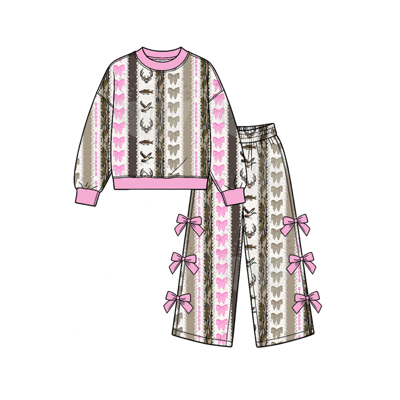 preorder GLP3975 Hunting Bows Long Sleeve Pants Girls Set