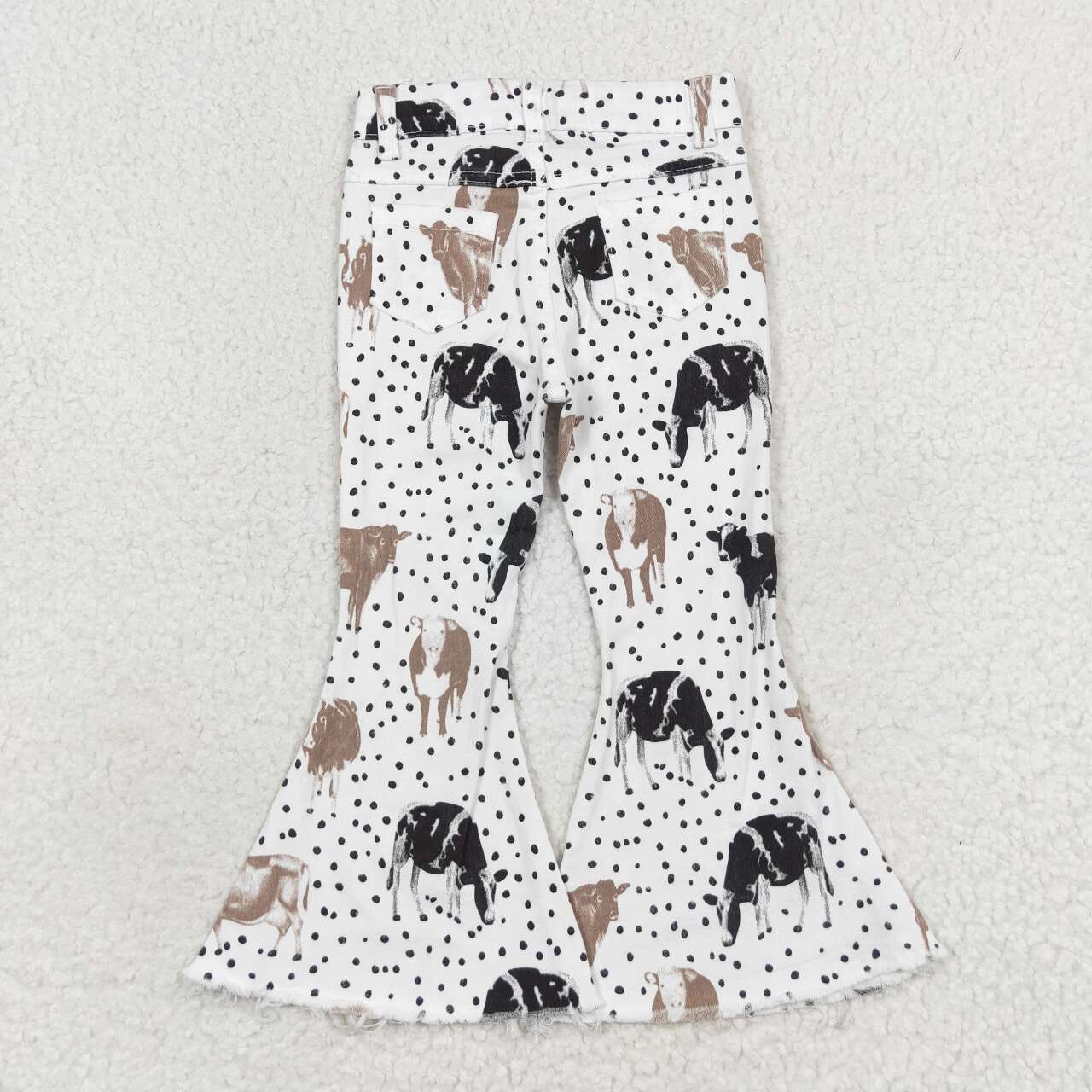 P0452 Cow denim pants girls jeans