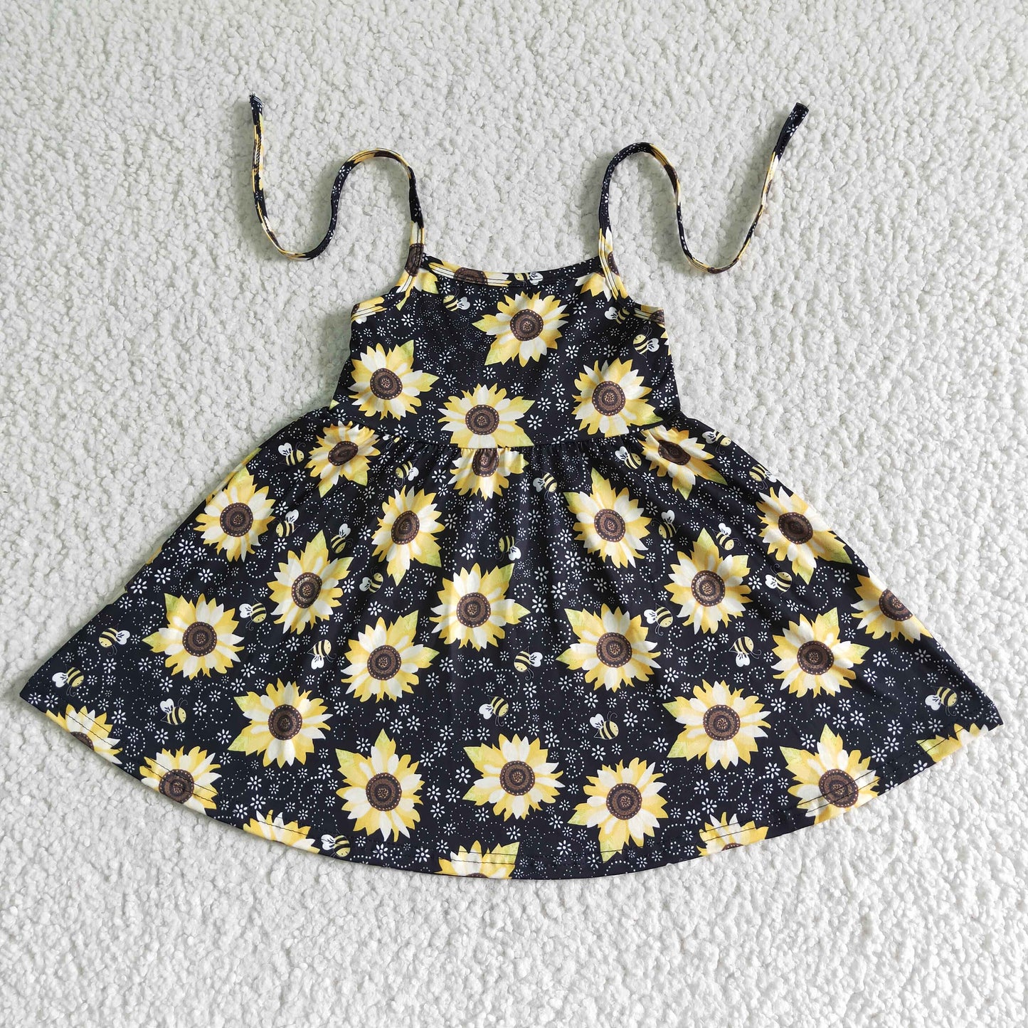 GSD0036 Summer Sunflower Baby Girls Twirl Dress