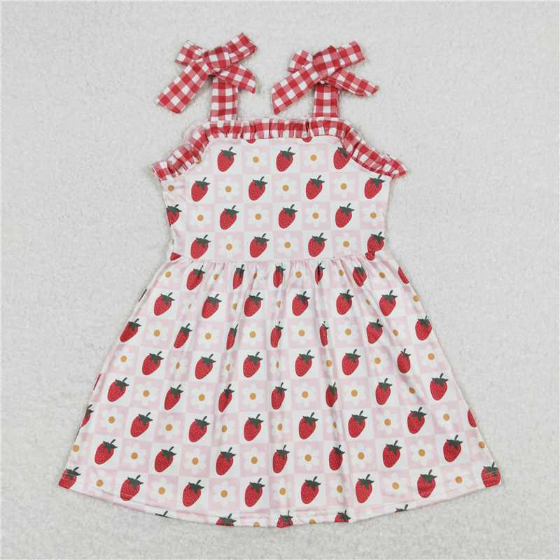strawberry flowers floral Summer Sibling Clothes RTS