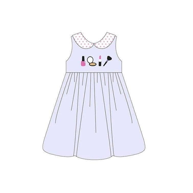 preorder GSD0978 Lipstick mirror sleeveless girls dress