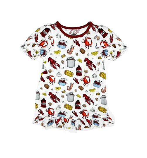 preorder GSD0999 crayfish short sleeve girls dress