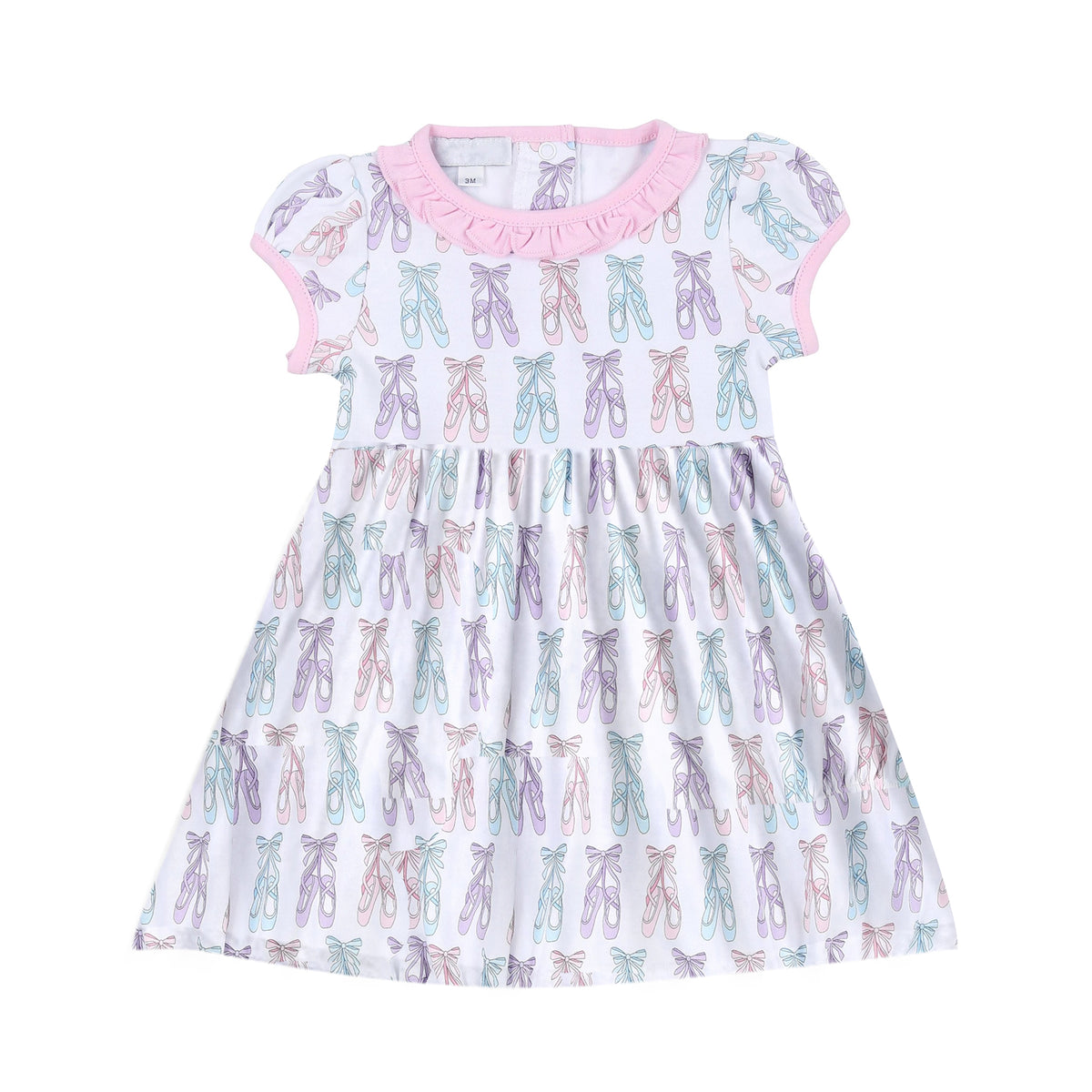 preorder GSD1206 ballet shoe pink short sleeve girls dress
