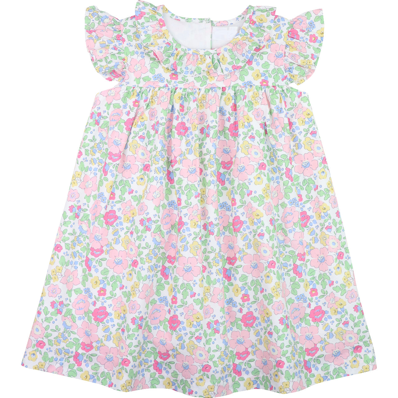 preorder GSD1224 colorful flowers flutter sleeve girls floral dress