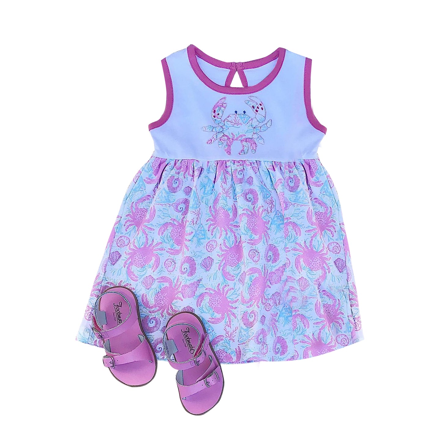 preorder GSD1245 purple crab sleeveless girls dress