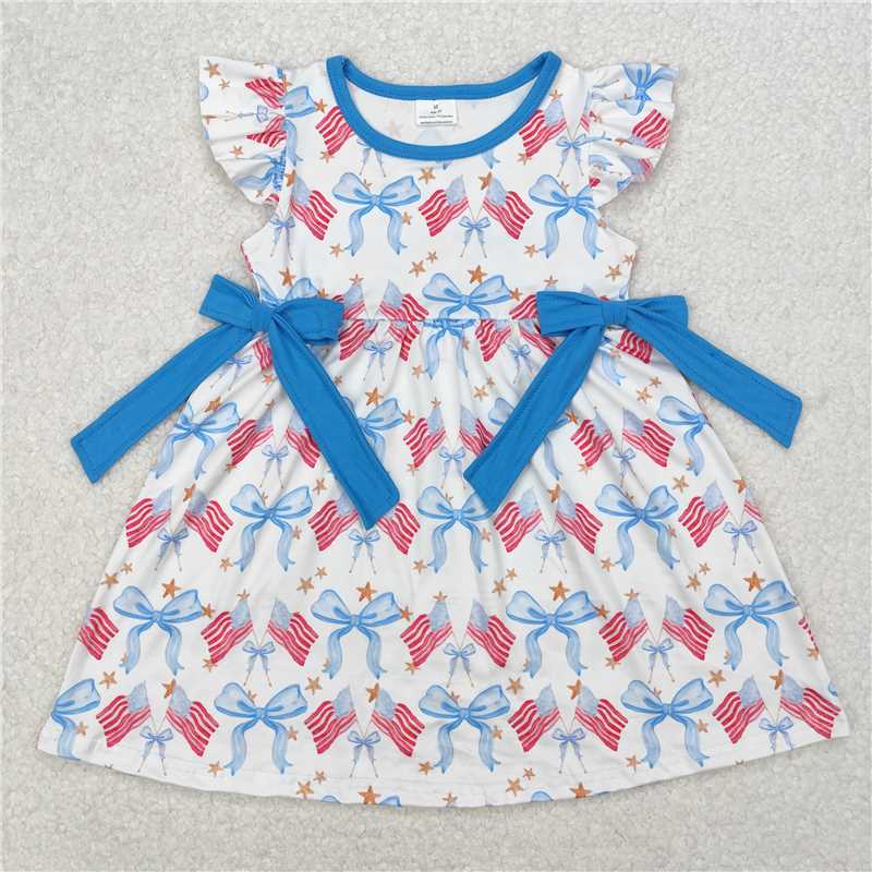 July 4th flag bows Sibling Clothes RTS