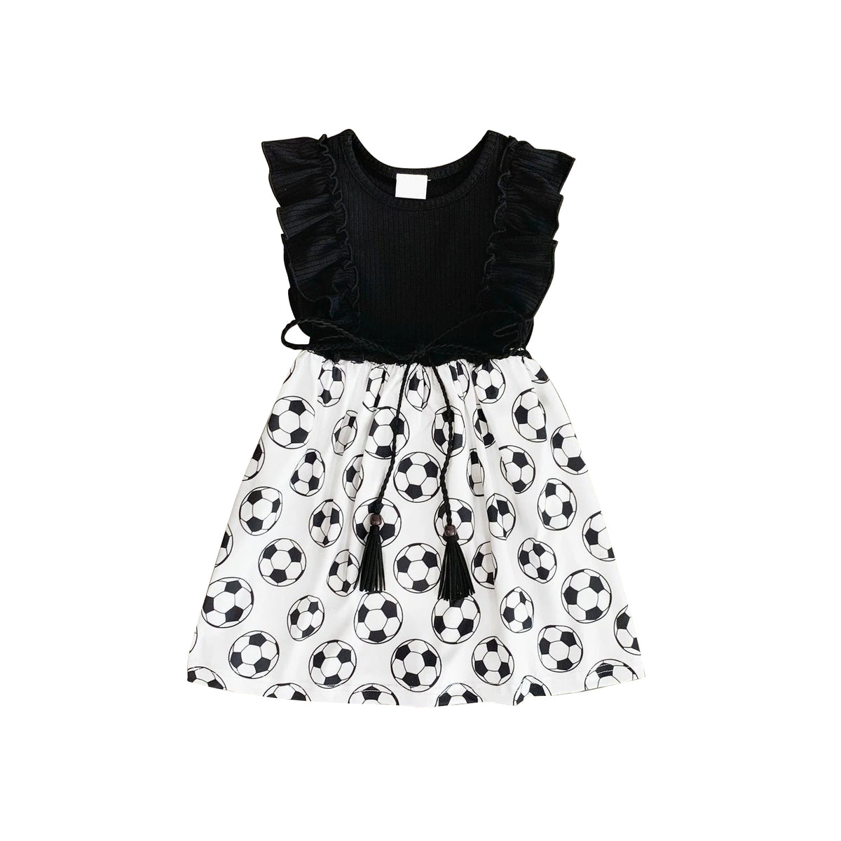 preorder GSD2174 scooer black flutter sleeve girls dress