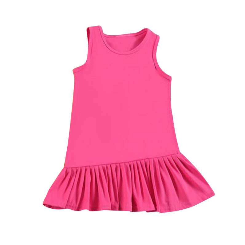 preorder GSD2246 hot pink sleeveless girls dress