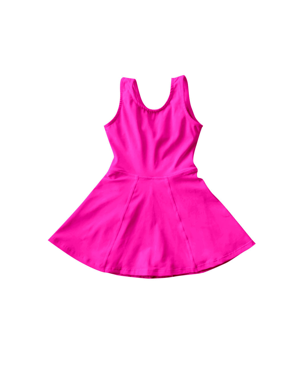 preorder GSD2431 yoga hot pink sleeveless with shorts girls dress