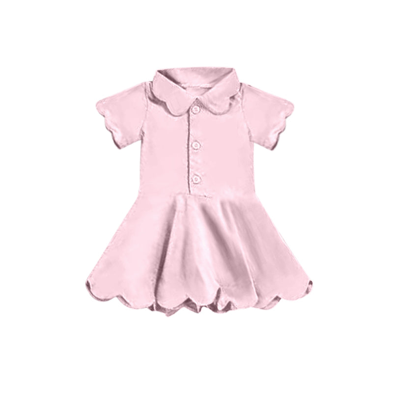 preorder GSD2471 yoga pink short sleeve with shorts girls dress