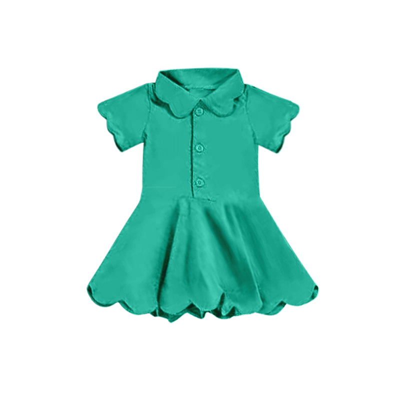 preorder GSD2472 yoga green short sleeve with shorts girls dress