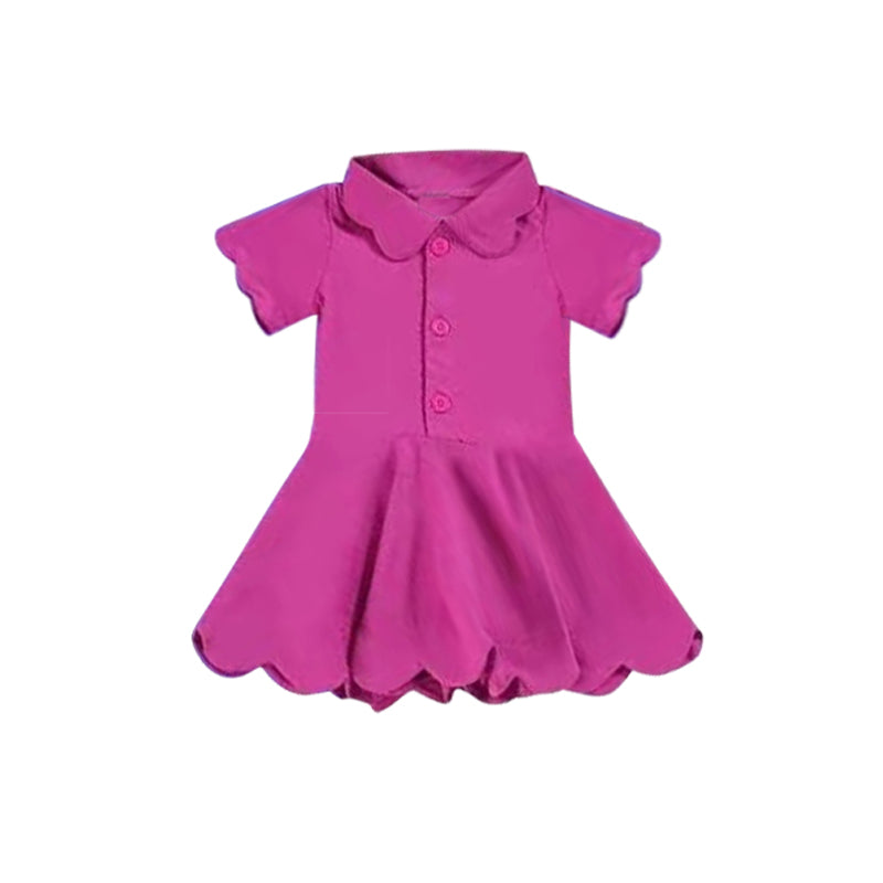 preorder GSD2476 yoga hot pink short sleeve with shorts girls dress