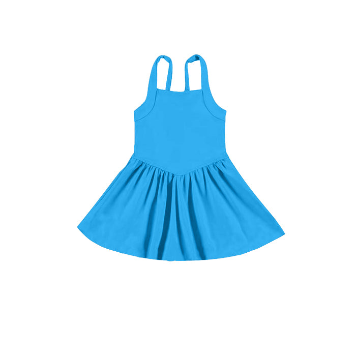preorder GSD2556 yoga blue girls dress with shorts