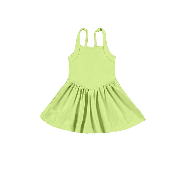 preorder GSD2561 yoga green girls dress with shorts