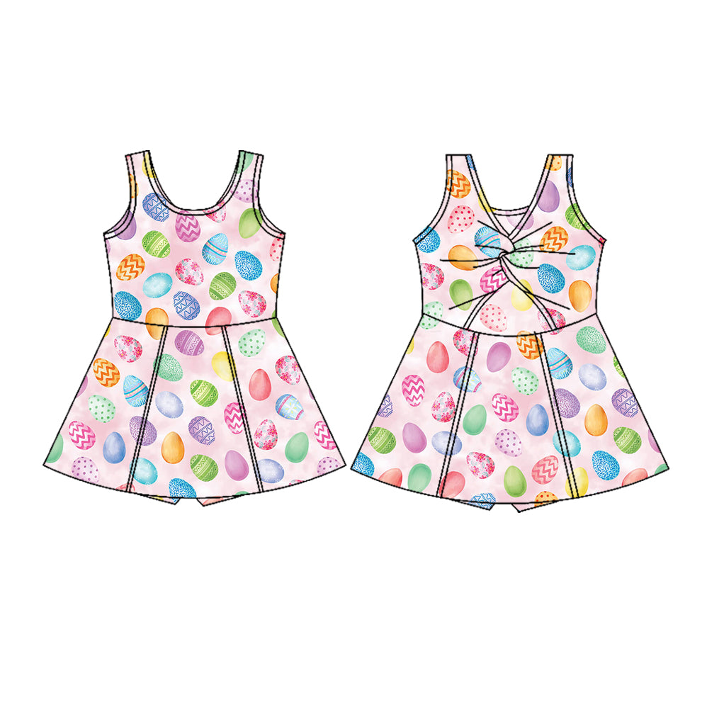 preorder GSD2966 Easter colorful egg yoga skorts girls dress