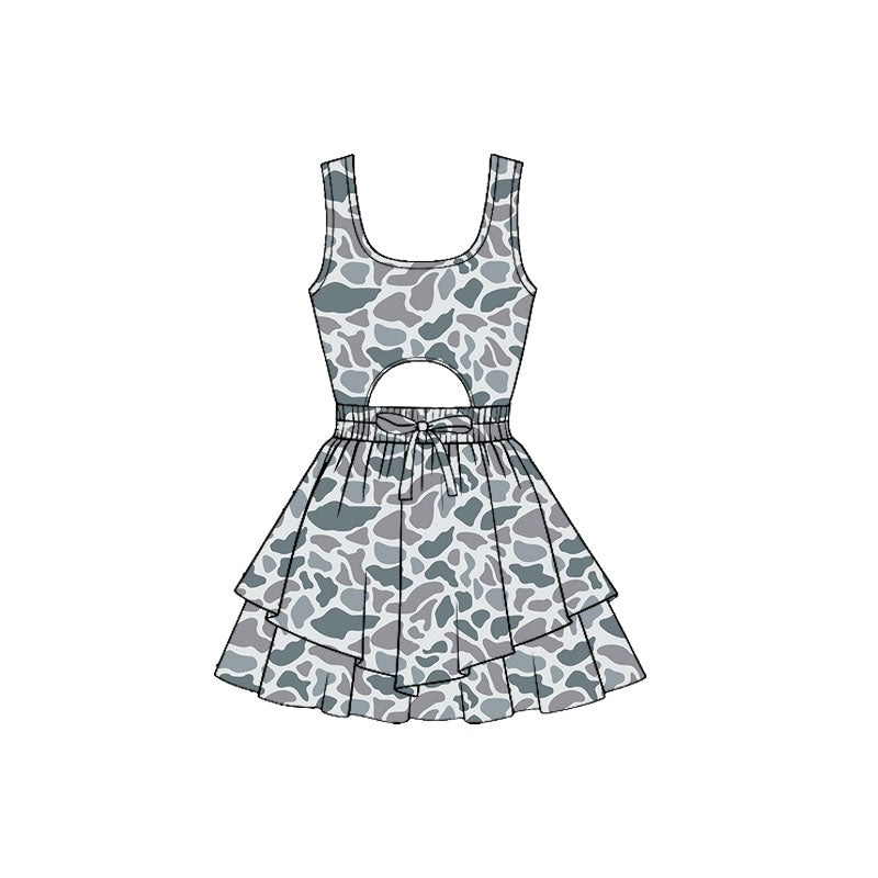 preorder GSD3193 Yoga Hunting Camo Sleeveless Skorts Girls Dress