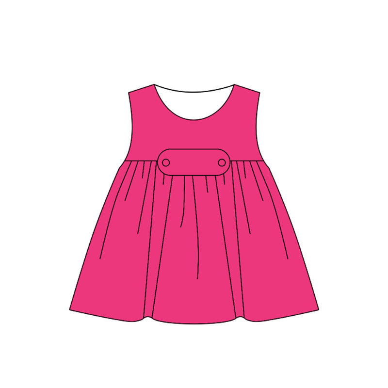 preorder GSD3229 Hot Pink Sleeveless Girls Dress
