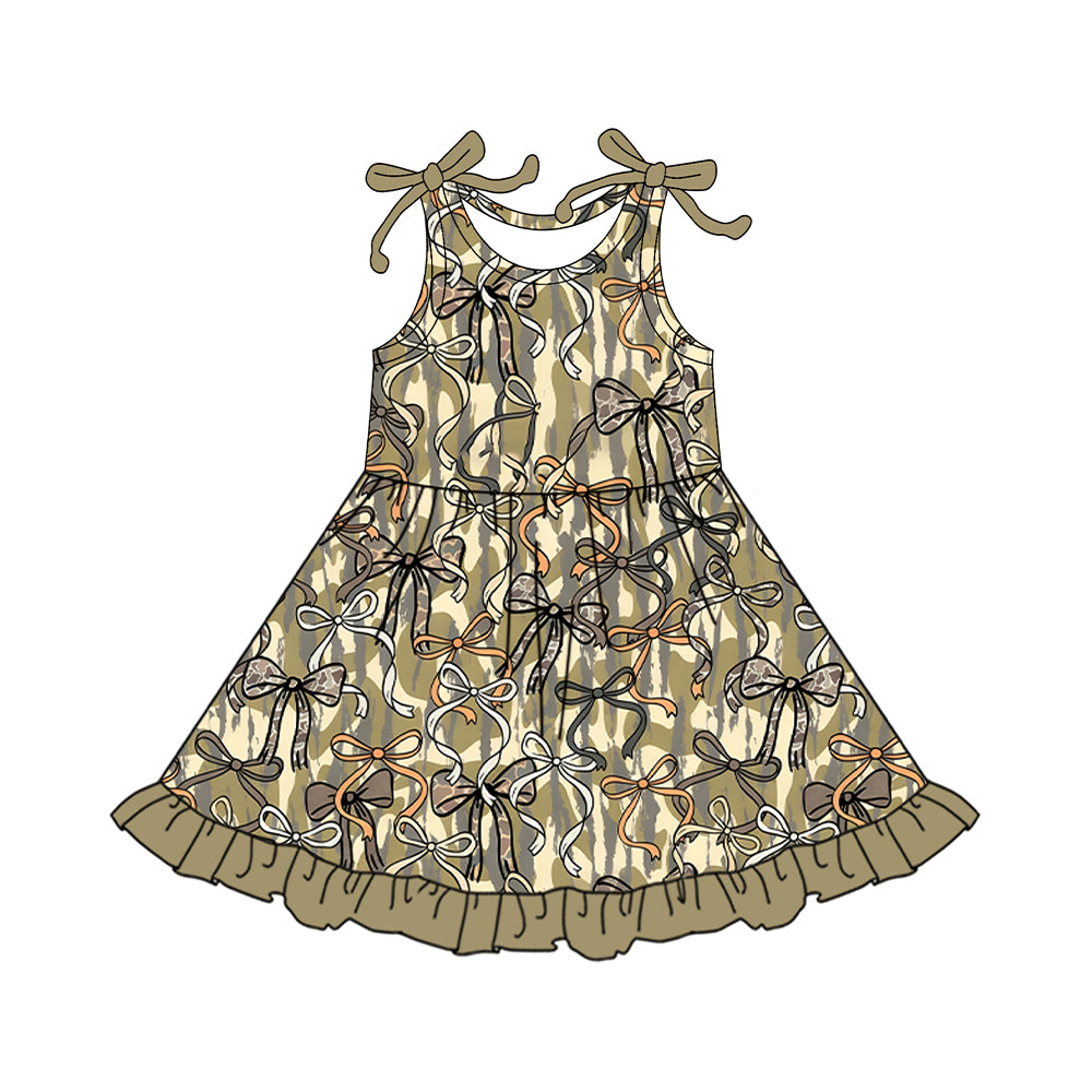 preorder GSD3552 Bows Camo Girls Dress