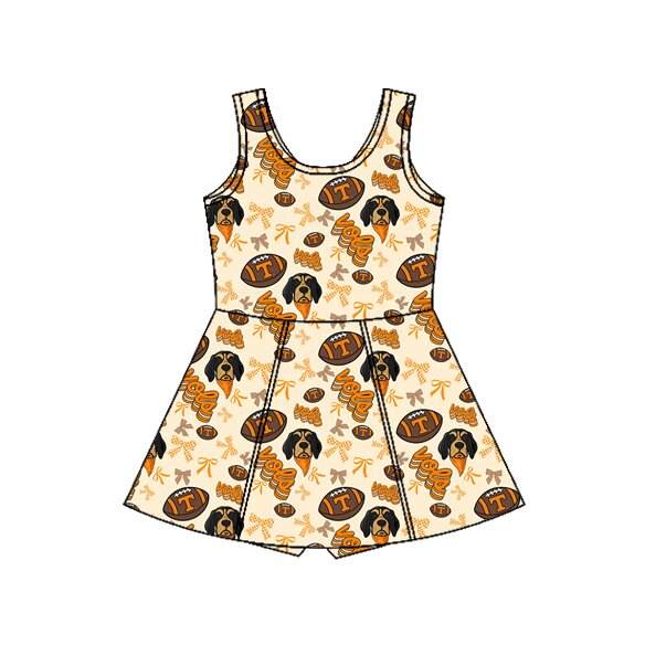preorder GSD3583 Yoga Football Item Sleeveless Skorts Girls Dress