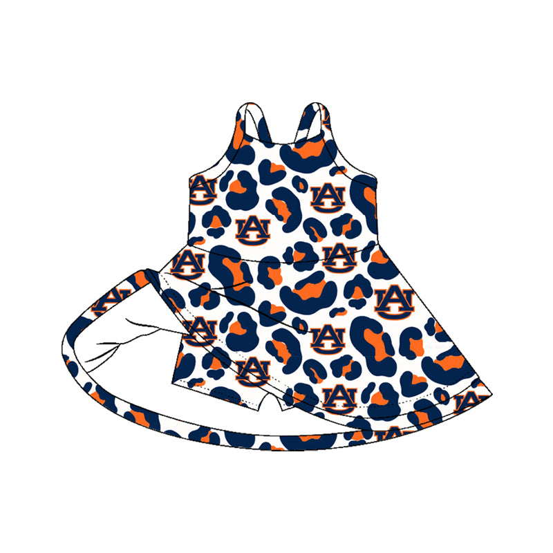 preorder GSD3637 Football Item Camo Sleeveless Skorts Girls Dress