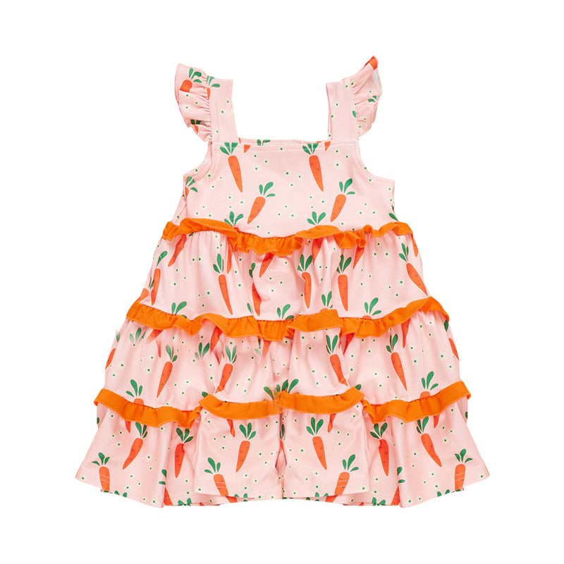 preorder GSD3715 Carrot Pink Girls Dress
