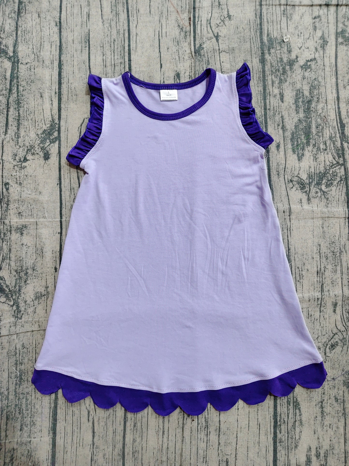 Preorder Samples GSD4051 Purple Sleeveless Girls Dress