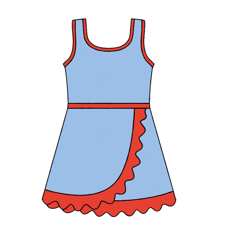 preorder GSD4142 Yoga Blue Skorts Girls Dress