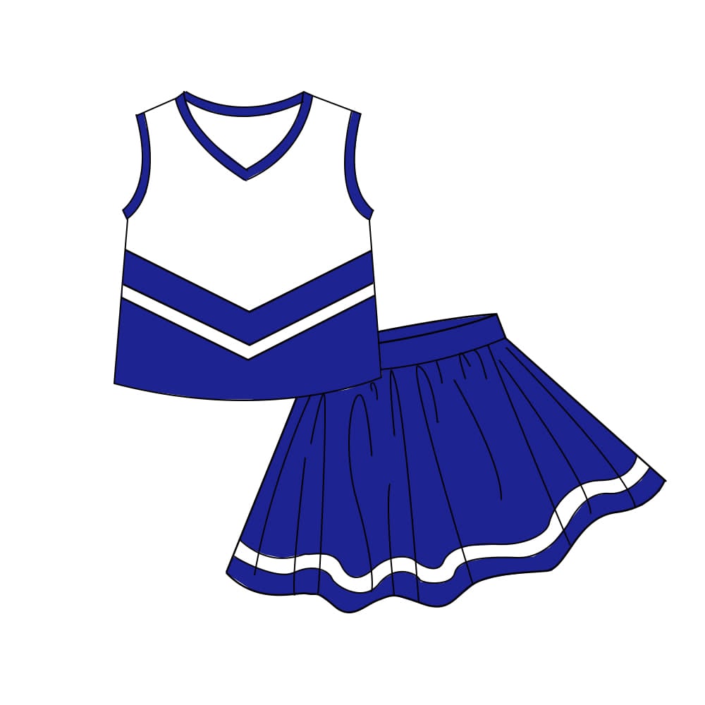 preorder GSD4190 Blue Sleeveless Skorts Girls Set