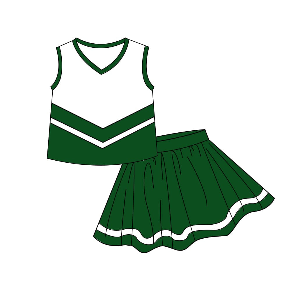 preorder GSD4191 Green Sleeveless Skorts Girls Set