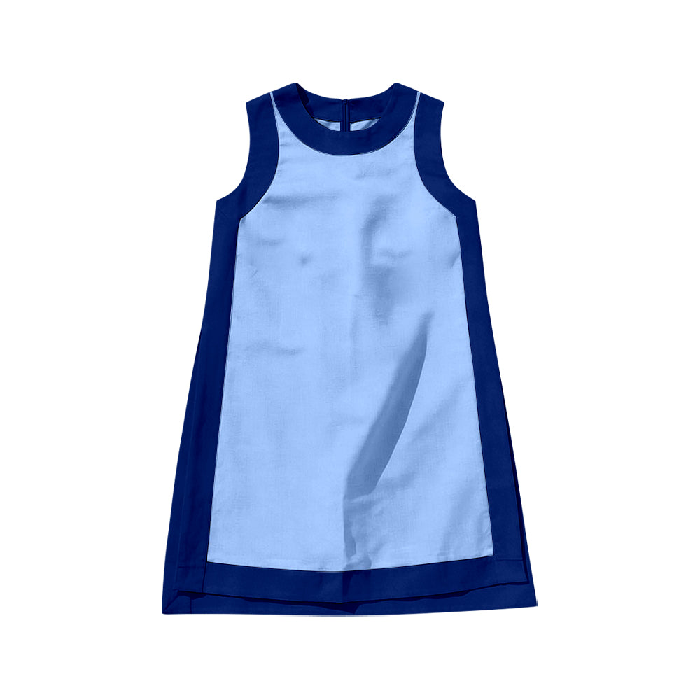 preorder GSD4256 Yoga Blue Sleeveless Girls Dress